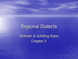 Regional Dialects