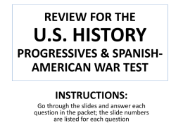 review for the us history progressives & spanish