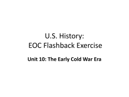 US History: EOC Flashback Exercise