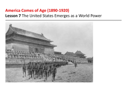 America as a World Power PPT