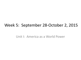 Week 5: September 28