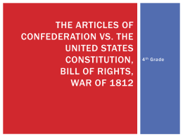 Articles of Confederation vs. US Constitution