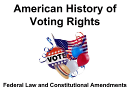 American History of Voting Rights