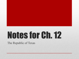 Notes for Ch. 12