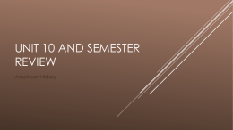 Unit 10 and Semester Review 2016