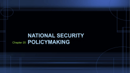 National Security Policymakingx