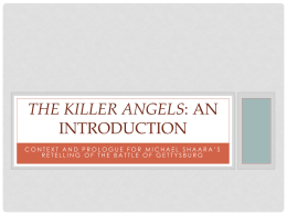 The Killer Angels: A Reference Guide