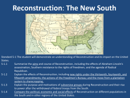 Reconstruction: The New South