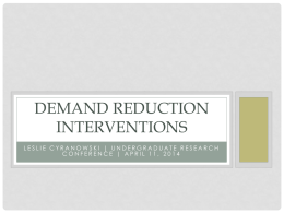 Demand Prevention Interventions