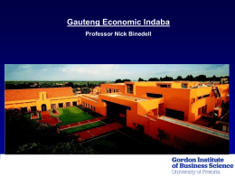 GIBS Presentation - Prof Nick Binedell