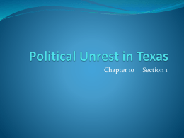 Political Unrest in Texas