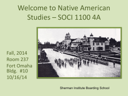 Welcome to Native American Studies – SOCI 1100 4A