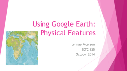 Using Google Earth: Physical Features