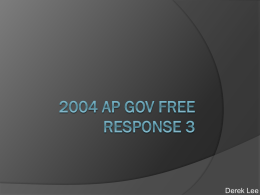2004 AP Gov Free Response 3