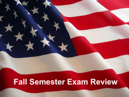 Fall Semester Exam Review - Judson Independent School District