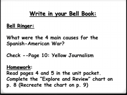 Spanish American War Study Guide