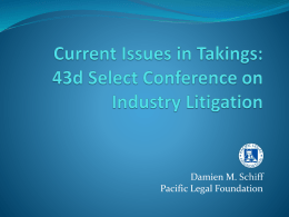 43d Select Conference on Industry Litigation (Powerpoint)