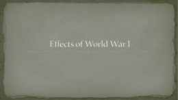 U3D7- Effects of WWI