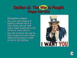 (Section II): The War is Fought