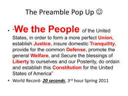 The Preamble Pop Up