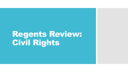 Regents Review: Civil Rights