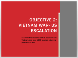 Objective 2: Vietnam war