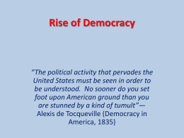 Rise of Democracy