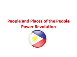 People and Places of the People Power Revolution