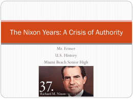 The Nixon Years: A Crisis of Authority