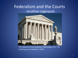 Federalism and the Courts