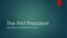 The First President - Mater Academy Lakes High School