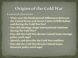 Cold War - US History II