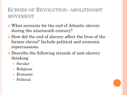 Echoes of Revolution- abolitionist movement