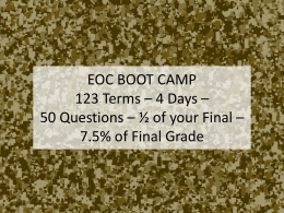 EOC BOOT CAMP