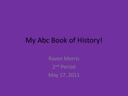 My Abc Book of History!