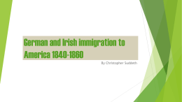 German and Irish immigration to America