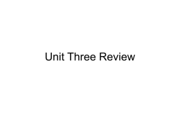 Unit Three Review