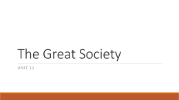 The Great Society - Bowie US History