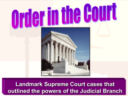 Order In The Court