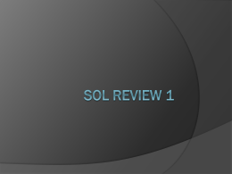 SOL Review 1