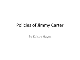 Policies of Jimmy Carter p6