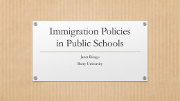 presentation: Immigration policies and public schools