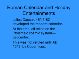 Roman Calendar - Missouri State University