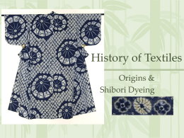 History of Textiles