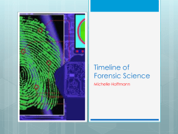 Timeline of Forensic Science