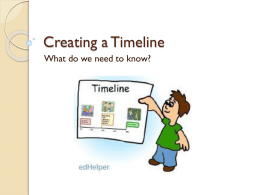 Creating a Timeline