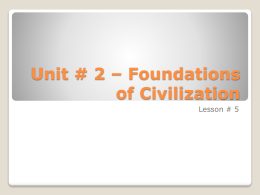 Foundations - Lesson # 5 - Julius Caesar