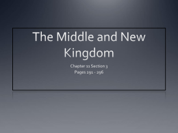 The Middle and New Kingdom