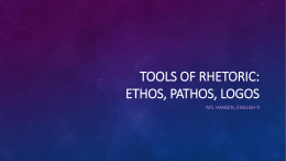 Tools of Rhetoric: Ethos, Pathos, Logos