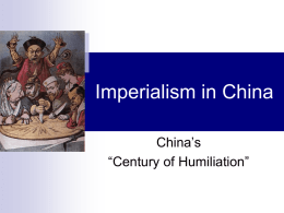 Imperialism in China - Garnet Valley School
